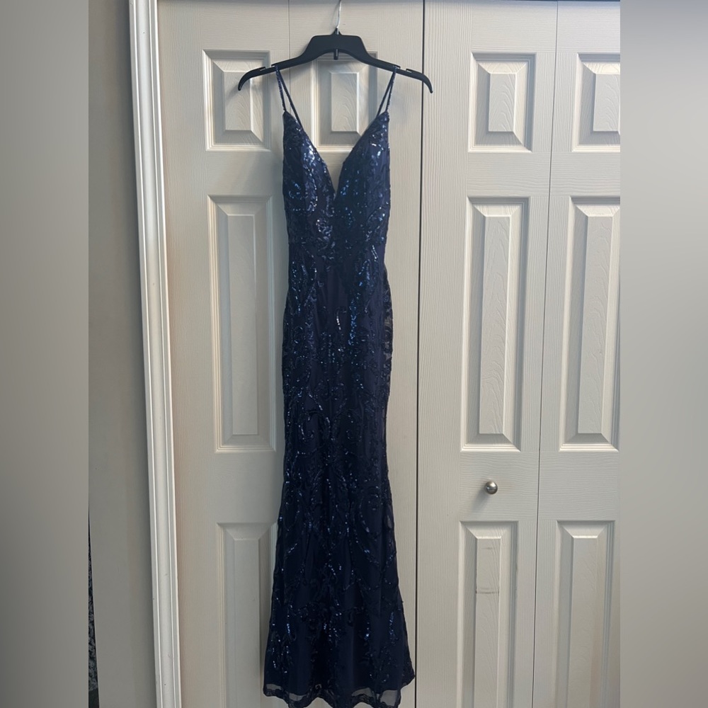 navy blue homecoming/prom dress